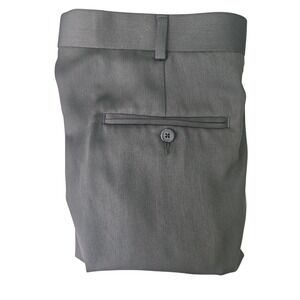 Perry Ellis Portfolio Mens Pleated Dress Pants 36x34 Gray‎ Cuffed Classic Fit
